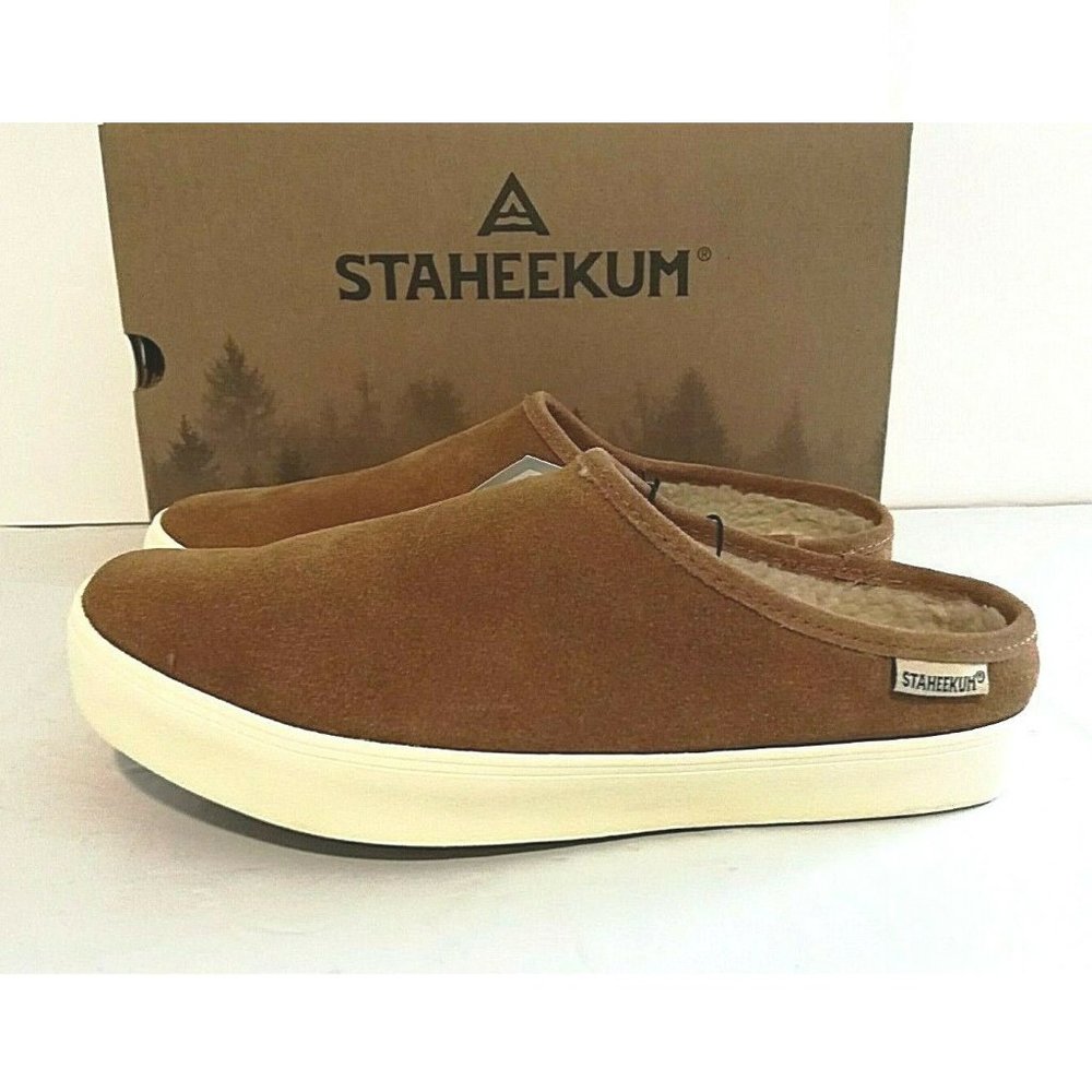 Staheekum Women's Suede Plush Lining Mules Slip-On